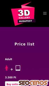 3dgallerybudapest.hu/en/prices mobil Vista previa