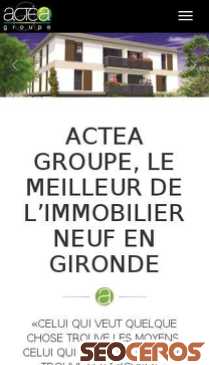 actea-groupe.com mobil előnézeti kép