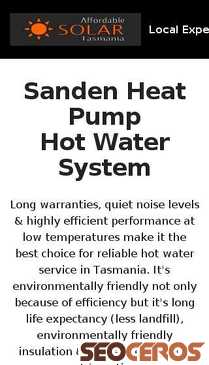 affordablesolartasmania.com/Sanden-Heat-Pump-Hot-Water-Systems.html mobil preview