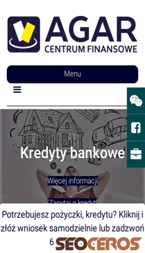 agarkredyty.pl mobil previzualizare
