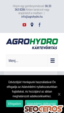 agrohydro.hu mobil förhandsvisning