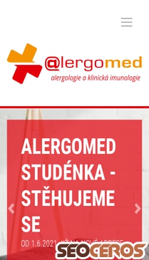 alergomed.cz mobil förhandsvisning