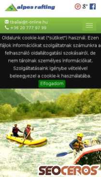 alpes-rafting.hu mobil előnézeti kép