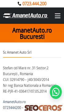 amanetauto.ro/contact mobil previzualizare