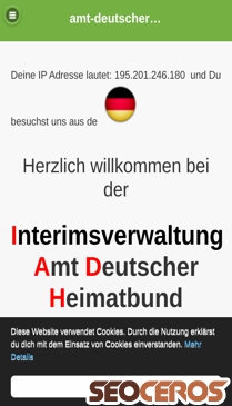amt-deutscher-heimatbund.de.tl mobil Vorschau