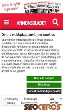 annonsbladet.com mobil 미리보기