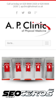 apclinic.co.uk mobil előnézeti kép