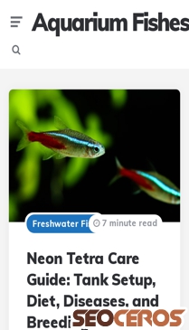 aquariumfishes.com mobil previzualizare