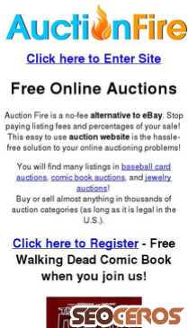 auctionfire.com mobil 미리보기