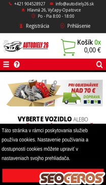 autodiely26.sk mobil preview