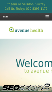 avenuehealth.co.uk mobil preview