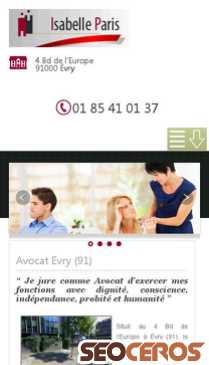 avocat-isabelle-paris.fr mobil preview