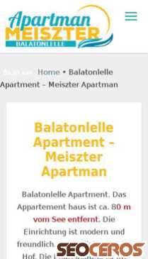 balatonlelleiszallasok.hu/balatonlelle-apartment mobil náhled obrázku