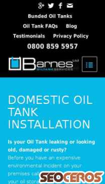 barnesoiltanks.co.uk/domestic-oil-tanks mobil preview