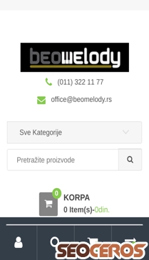 beomelody.rs mobil Vorschau