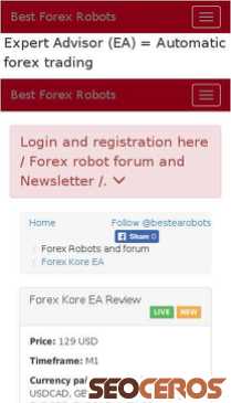 bestearobots.com/EN/Forex-Kore-EA mobil obraz podglądowy