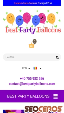 bestpartyballoons.com mobil anteprima