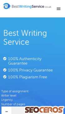 bestwritingservice.co.uk mobil preview