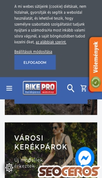 bikepro.hu mobil anteprima