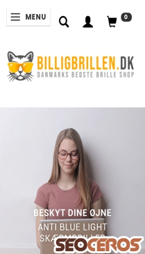 billigbrillen.dk mobil vista previa
