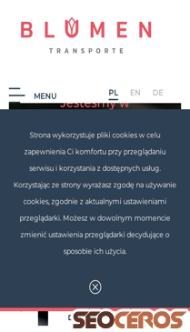 blumentransporte.pl mobil förhandsvisning
