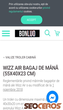 bonluo.ro/geamantane-145/valize-troler-cabina-166/wizz-air-bagaj-mana-55x40x23-cm-263 mobil prikaz slike
