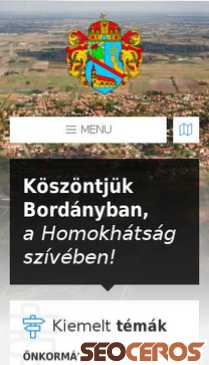 bordany.hu mobil preview