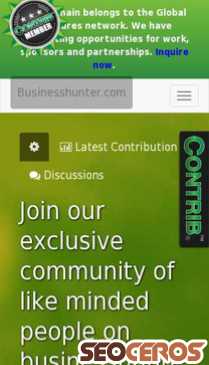 businesshunter.com mobil vista previa