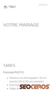 bythibaud.fr/votre-mariage mobil előnézeti kép