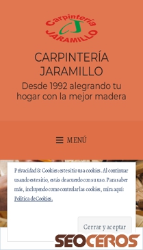 carpinteriajaramillo.wordpress.com mobil vista previa