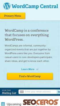 wordcamp.org mobil Vorschau