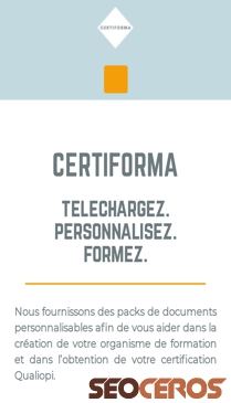 certiforma.fr mobil náhľad obrázku
