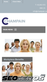 champain.co.uk mobil preview
