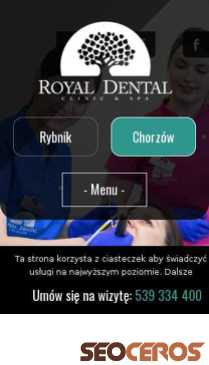 chorzow.royal-dental.pl mobil előnézeti kép