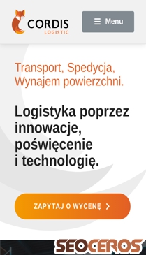 cordis-logistic.pl mobil prikaz slike