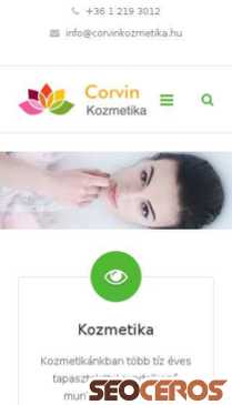 corvinkozmetika.hu mobil előnézeti kép