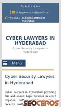 cyberlawyersinhyderabad.in mobil preview