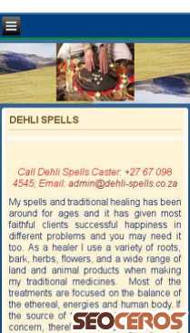 dehli-spells.co.za mobil vista previa