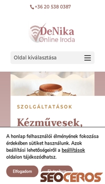 denikairoda.hu/kezmuves-asszisztencia mobil náhled obrázku