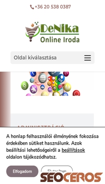 denikairoda.hu/social-media-online mobil előnézeti kép