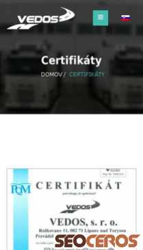 dev.vedos.sk/certifikaty mobil előnézeti kép