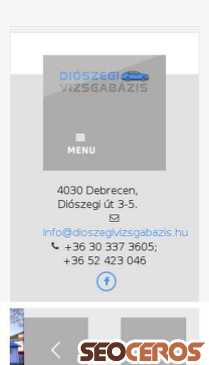 dioszegivizsgabazis.hu mobil förhandsvisning