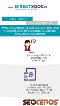 directodoc.fr mobil náhľad obrázku