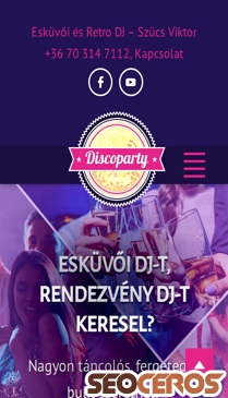 discoparty.hu mobil prikaz slike