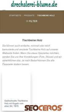 drechslerei-blume.de/produktkategorien/tischbeine-holz mobil prikaz slike