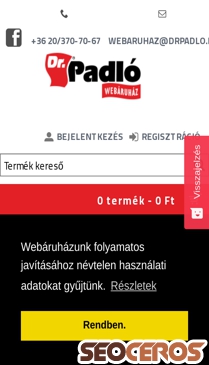 drpadlo.hu mobil előnézeti kép