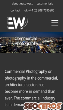 eastwestphotography.com/commercial-photography mobil previzualizare