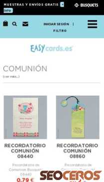 easycards.es/cs/comunion-14-c.html mobil Vista previa