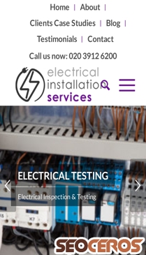 electricalinstallationservices.co.uk/electrical-testing mobil előnézeti kép