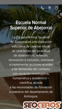 escuelanormalsuperiorabejorral.company.site mobil preview